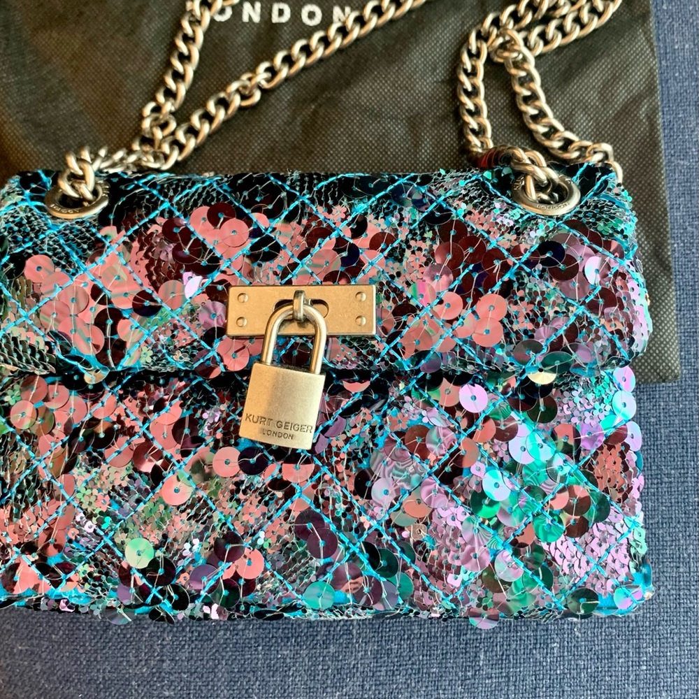 Kurt Geiger Brixton sequin shoulder bag / cross body bag. New w tags dust bag.
